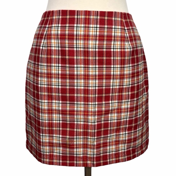 Gap Red Tartan Plaid Mini Y2K Skirt Size 2 - Picture 2 of 6